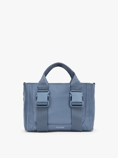 CALPAK Fit Gym Crossbody Bag in blue Indigo front view with white background; ABF2601-INDIGO