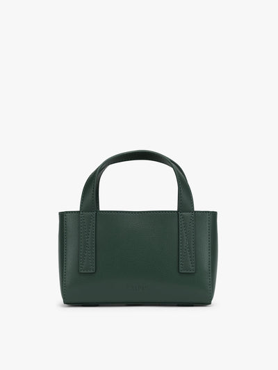 CALPAK Haven Mini Crossbody Bag in green Forest front view; AMC2501-FOREST