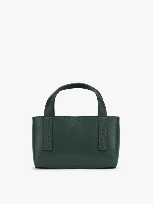 CALPAK Haven Mini Crossbody Bag in green Forest front view; AMC2501-FOREST