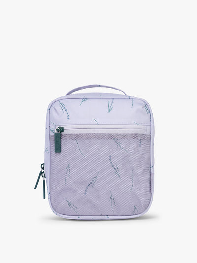 CALPAK Everything Cube in light purple with lavender flower print ; ACE2401-LAVENDER-BLOOM