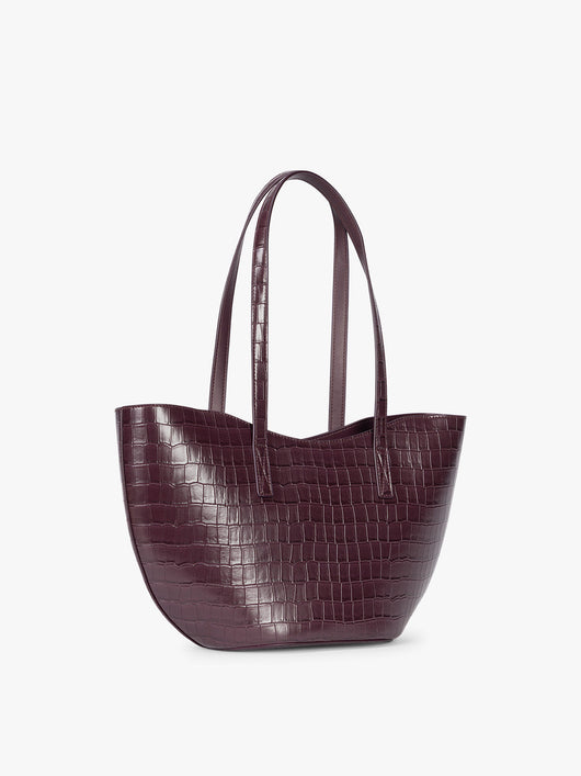 Haven Tulip Tote in Croc-Embossed