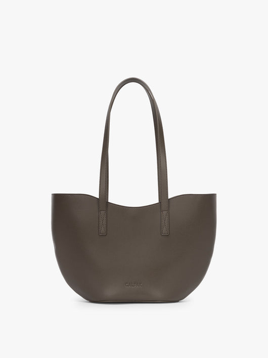 CALPAK Haven Tulip Tote in brown Mushroom; AHP2601-MUSHROOM