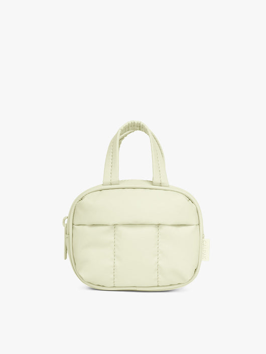 CALPAK Luka Duffel Zip Bag Charm in light green Celadon; ALK2501-CELADON