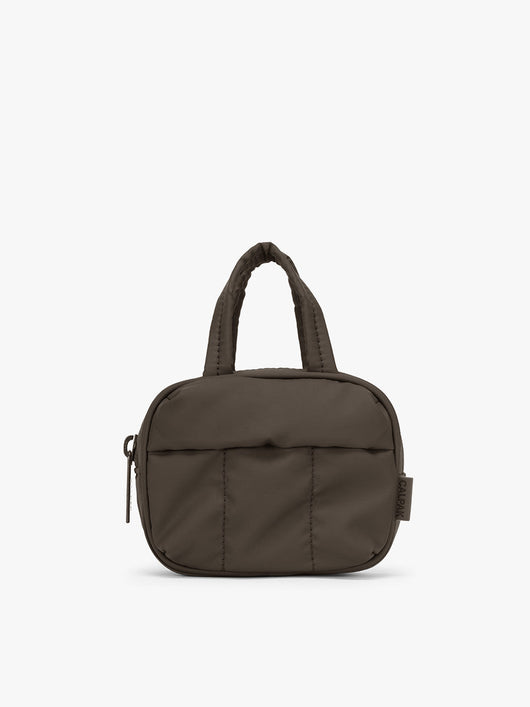 CALPAK Luka Duffel Zip Bag Charm in brown Mushroom; ALK2501-MUSHROOM