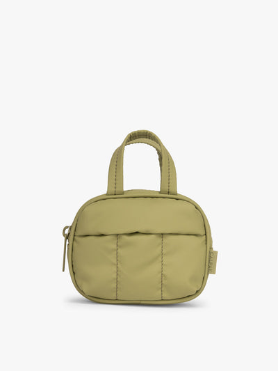 CALPAK Luka Duffel Zip Bag Charm in green Pistachio; ALK2501-PISTACHIO