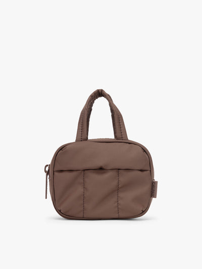 CALPAK Luka Duffel Key Pouch in brown monochrome Walnut; ALK2501-WALNUT