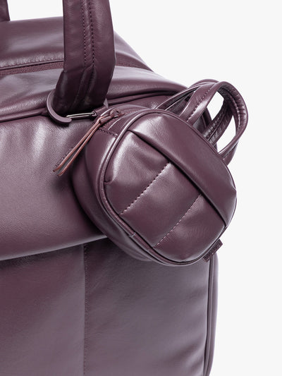 Luka Duffel Zip Bag Charm in Vegan Leather