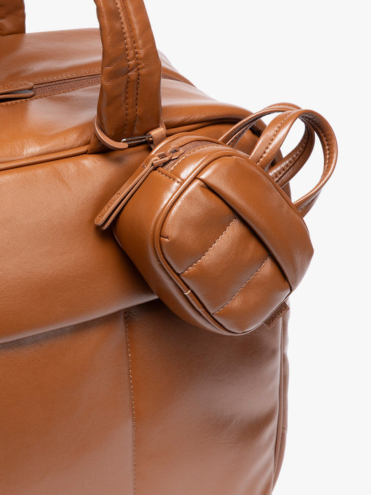 Luka Duffel Zip Bag Charm in Vegan Leather