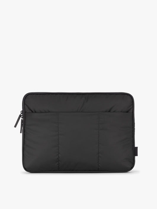 CALPAK Luka 14" Padded Laptop Sleeve with soft, puffy exterior in matte black; ALL2401-MATTE-BLACK