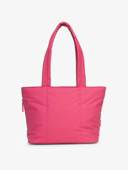 CALPAK Luka Mini Tote in bright pink Dragonfruit on a white background; ALM2401-DRAGONFRUIT