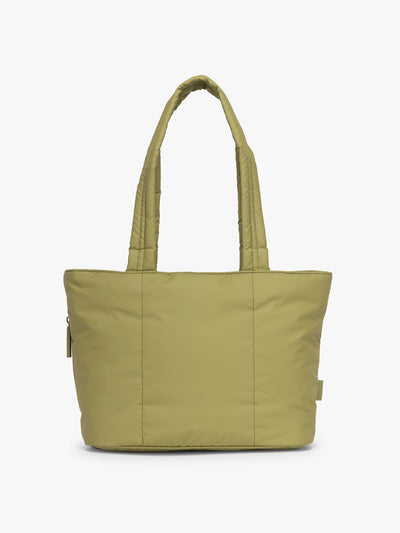 CALPAK Luka Mini Tote in green Pistachio on a white background; ALM2401-PISTACHIO
