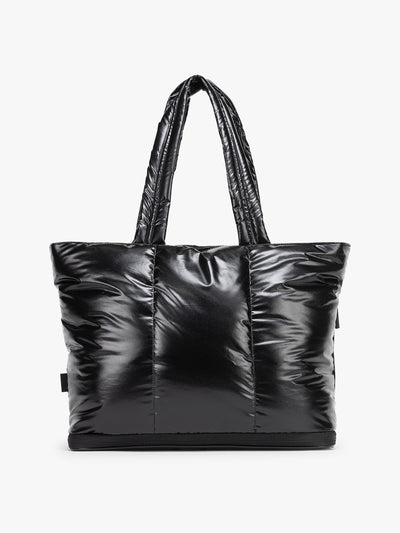 CALPAK Luka Expandable Tote in Glazed Black; ALT2201-GLAZED-BLACK