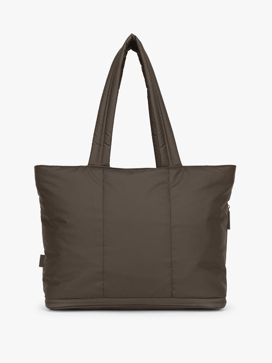 CALPAK Luka Expandable Tote in brown Mushroom; ALT2201-MUSHROOM