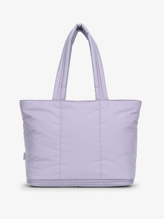 CALPAK Luka Expandable Tote front view in lavender purple Orchid; ALT2201-ORCHID