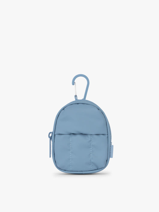 CALPAK Luka Backpack Zip Bag Charm in light blue French Blue; AMB2201-FRENCH-BLUE