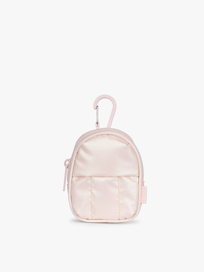 CALPAK Luka Backpack Zip Bag Charm in light pink Pearlescent; AMB2201-PEARLESCENT