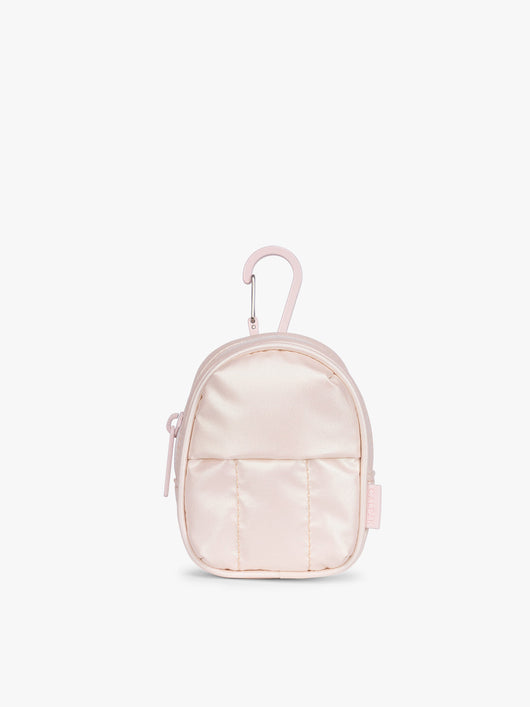 CALPAK Luka Backpack Zip Bag Charm in light pink Pearlescent; AMB2201-PEARLESCENT