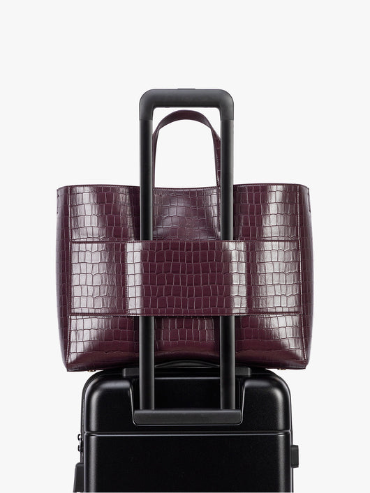 Haven 16" Laptop Tote in Croc-Embossed