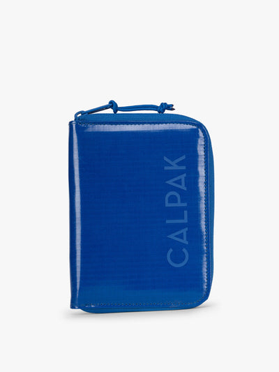 CALPAK Terra Zip Passport Wallet in blue Cobalt; ATPW2501-COBALT