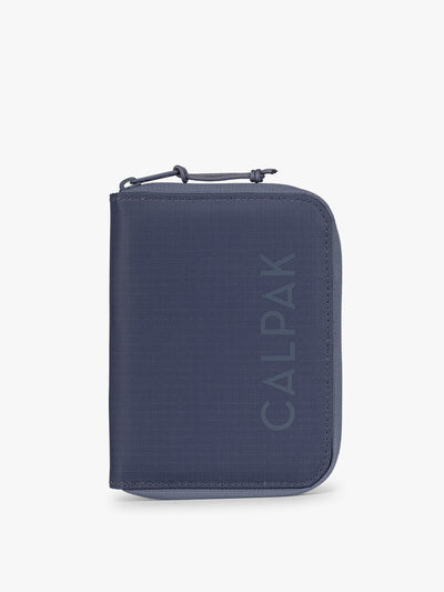 CALPAK Terra Zip Passport Wallet in blue Indigo; ATPW2501-INDIGO