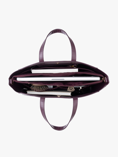 Haven 15" Laptop Tote Bag in Croc-Embossed