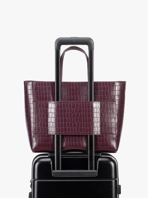 Haven 15" Laptop Tote Bag in Croc-Embossed