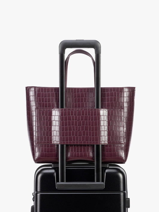 Haven 15" Laptop Tote Bag in Croc-Embossed
