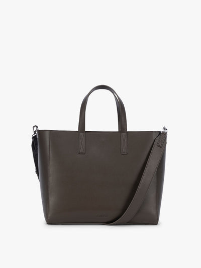 CALPAK Haven 15" Laptop Tote in dark brown Mushroom; ATS2501-MUSHROOM