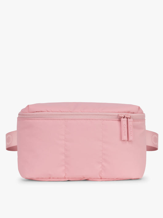 CALPAK Luka Belt Bag in pink Blossom front view; BB1901-BLOSSOM