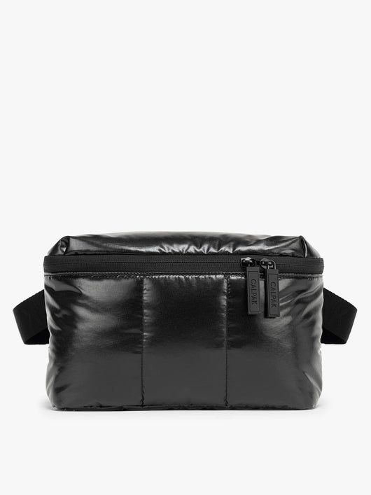 CALPAK Luka Belt Bag in Glazed Black ; BB1901-GLAZED-BLACK