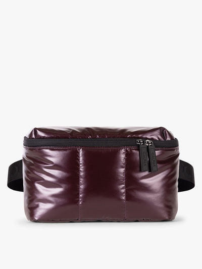 CALPAK Luka Belt Bag in maroon Glazed Dark Cherry; BB1901-GLAZED-DARK-CHERRY