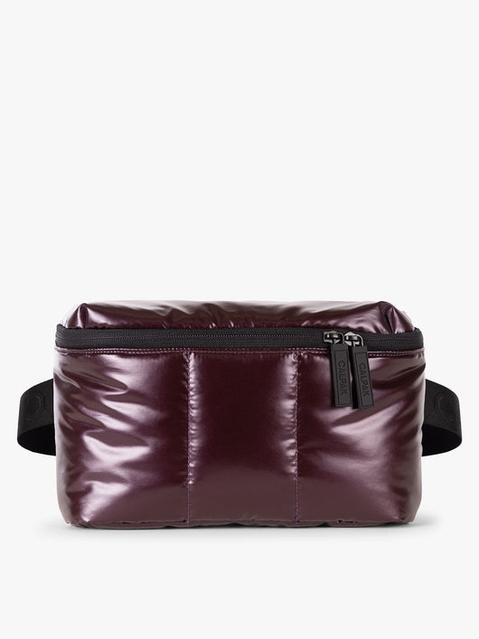 CALPAK Luka Belt Bag in maroon Glazed Dark Cherry; BB1901-GLAZED-DARK-CHERRY