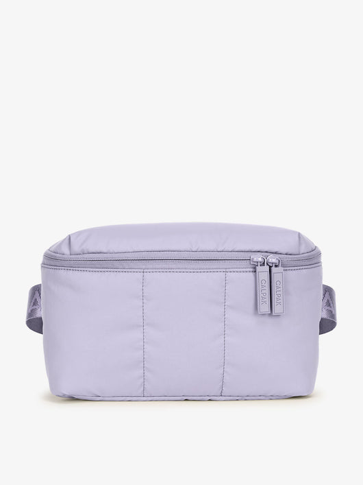 CALPAK Luka Belt Bag front view in color purple lavender Orchid; BB1901-ORCHID