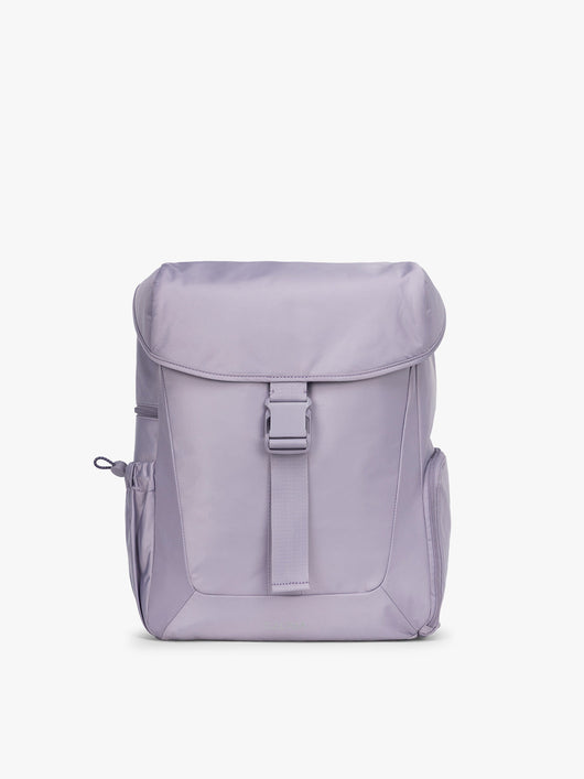 CALPAK Fit Gym Backpack in light purple Iris front view with white background; BPF2601-IRIS