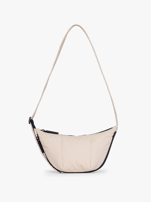 CALPAK Luka Crescent Bag in beige off white Oatmeal; CBL2601-OATMEAL
