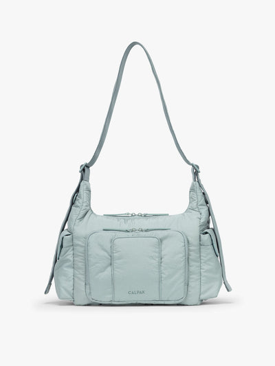 CALPAK Crossbody Diaper Bag in light blue Bluebell; CDB2501-BLUEBELL