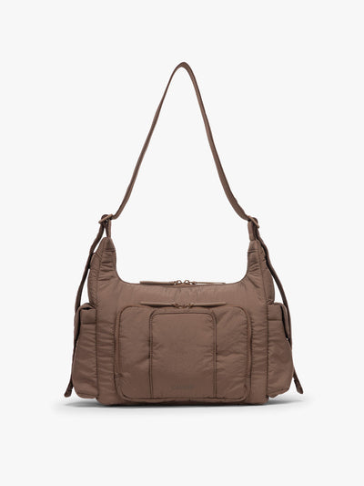 CALPAK Crossbody Diaper Bag in brown Hazelnut; CDB2501-HAZELNUT