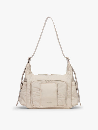 CALPAK Crossbody Diaper Bag in off-white Oatmeal; CDB2501-OATMEAL