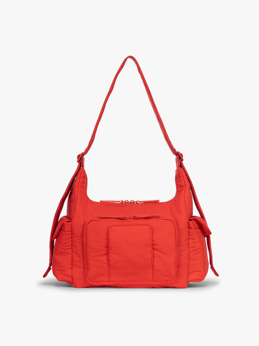 CALPAK Crossbody Diaper Bag in red Tomato; CDB2501-TOMATO