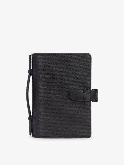 CALPAK Colette Multi Passport Wallet in Black canvas material ; CLPW2601-BLACK