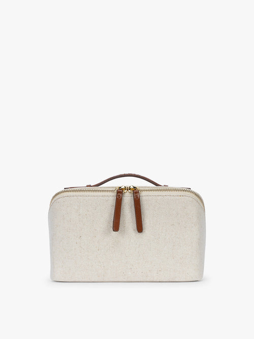 Colette Lay-Flat Canvas Toiletry Bag
