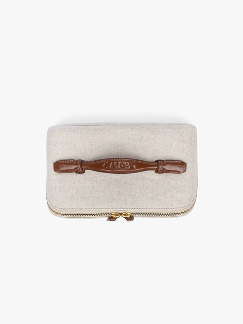 Colette Lay-Flat Canvas Toiletry Bag