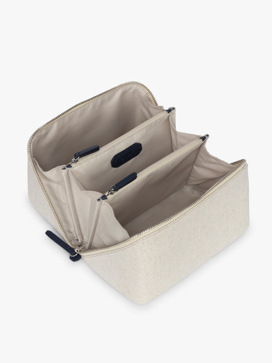 Colette Lay-Flat Canvas Toiletry Bag