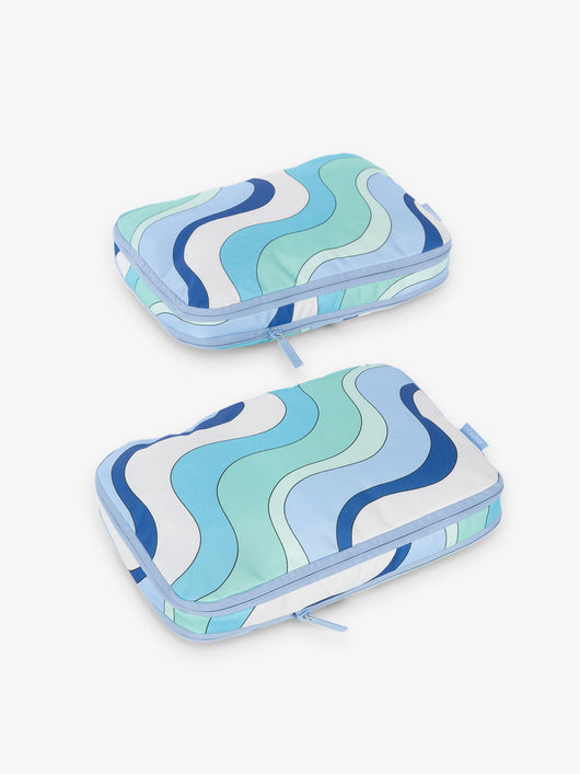 CALPAK compression packing cubes in groovy blue; PCC2201-GROOVY-BLUE