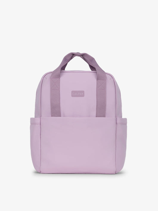 CALPAK Connect Laptop Backpack made recycled nylon materials in berry; BCN2401-BERRY