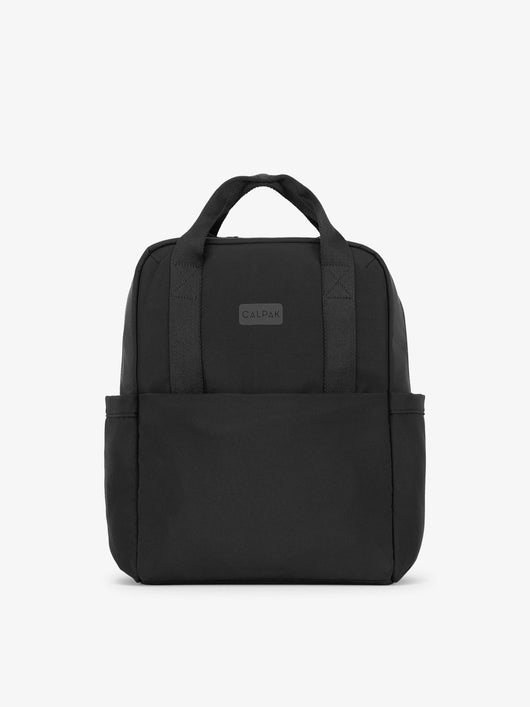 CALPAK Connect Laptop Backpack made recycled nylon materials in black; BCN2401-BLACK