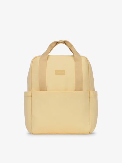 CALPAK Connect Laptop Backpack made recycled nylon materials in sunshine; BCN2401-SUNSHINE