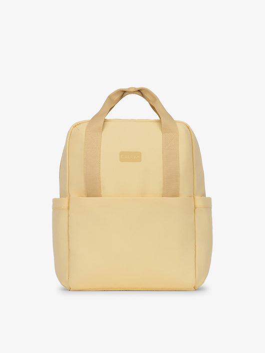 CALPAK Connect Laptop Backpack made recycled nylon materials in sunshine; BCN2401-SUNSHINE