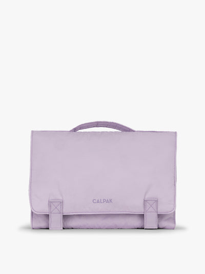 CALPAK Diaper Changing Pad Organizer in lavender purple Orchid front view ; CPB2402-ORCHID