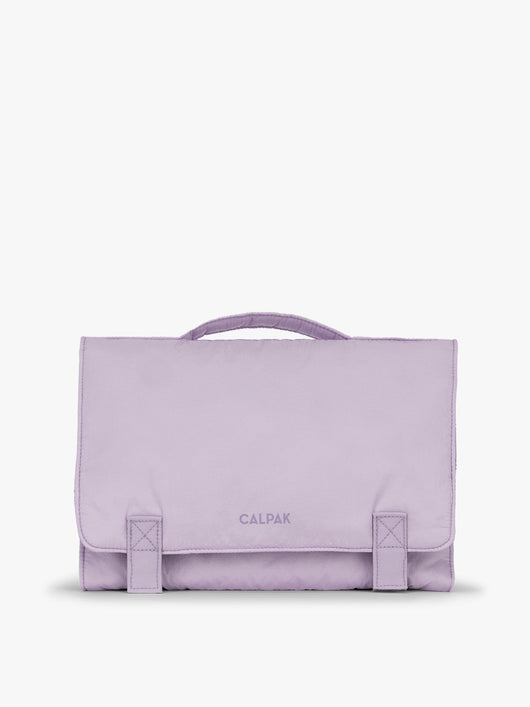CALPAK Diaper Changing Pad Organizer in lavender purple Orchid front view ; CPB2402-ORCHID
